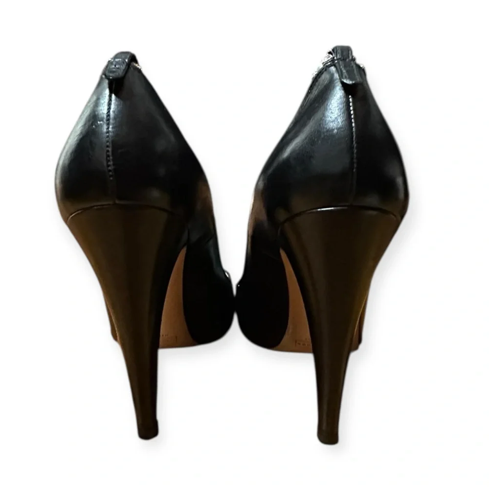 NWT Marc Jacobs Black Pointed-Toe Slingback Heels W/Crystal Embellished Strap, 8